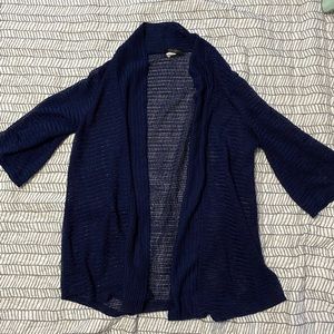 Navy blue sheer cardigan